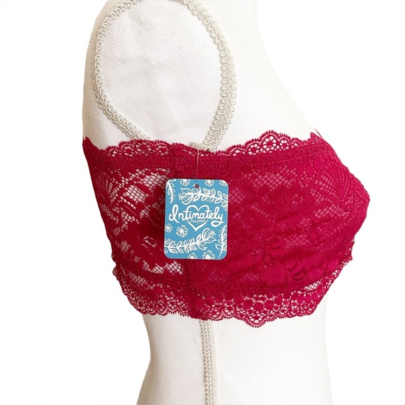 Free People Lacey Looks Bandeau Burgundy Medium - Picture 4 of 6